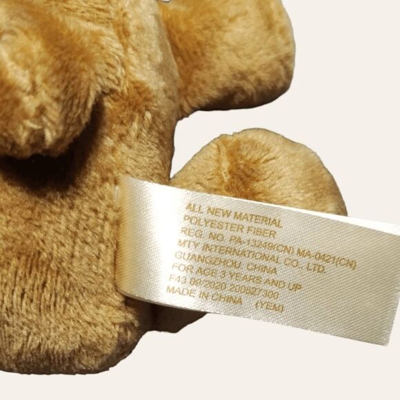 2 Plush Stuffed Animal Toys Bear and Giraffe Valentine's Day Love Plushland - Picture 10 of 10